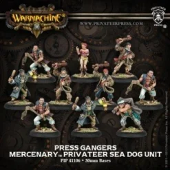 Mercenary Privateer: Press Gangers (Repackaging) - Sea Dog Unit (1 Leader & 9 Grunts) - PIP-41106[Metal Box Set] [875582012877]