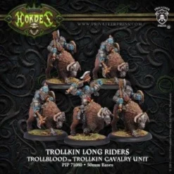 Trollbloods: Long Riders - Trollkin Cavalry Unit (1 Leader & 4 Grunts) PIP-71080[Metal Box Set] [875582012686]