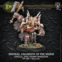 Circle Orboros: Kromac, Champion Of The Wurm - Epic Tharn Warlock (1) - PIP+72087[Metal & Resin Blister Pack] [875582014932]