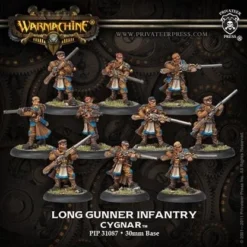 Cygnar: Long Gunner Infantry - Unit (1 Leader & 9 Grunts) - PIP-31087[Box Set] [875582010491]