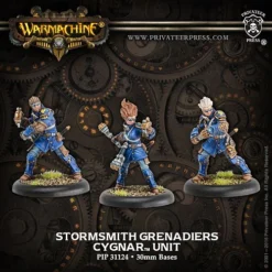Cygnar: Stormsmith Grenadiers - Unit (1 Leader, 2 Grunts) - PIP+31124[Metal Blister Pack] [875582018862]