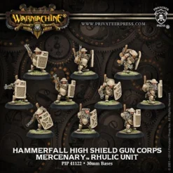 Mercenary: Hammerfall High Shield Gun Corps - Rhulic Unit (1 Leader & 9 Grunts) - PIP-41122[Metal Box Set] [875582014420]