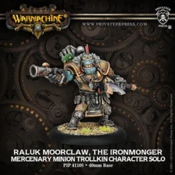 Mercenary Minion: Raluk Moorclaw, The Ironmonger - Trollkin Character Solo (1) - PIP+41105[Metal Blister Pack] [875582012440]