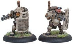 Mercenary: Hammerfall High Shield Gun Corps - Rhulic Unit (1 Leader & 5 Grunts) - PIP-41023[Box Set] [875582001550]