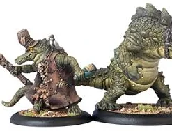 Mercenary Minion: Wrong Eye & Snapjaw - (Gatorman Character Solo (1) & Gatorman Heavy Warbeast (1)) - PIP-75019[Metal Box Set] [875582005978]