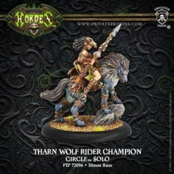Circle Orboros: Tharn Wolf Rider Champion - Solo (1) - PIP+72096[Metal & Resin Blister Pack] [875582018459]