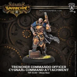Cygnar: Trencher Commando Officer - Command Attachment (1) - PIP+31138[Metal & Resin Blister Pack] [875582021985]