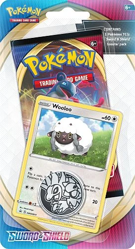 Pokemon Blister Pack - 1-Pack Checklane Blister: Sword & Shield: Base Set Booster Pakke + Pokemon Mønt & Black Star Promo *Sjælden*[Pokemon Pack POK80656] [0820650806568]