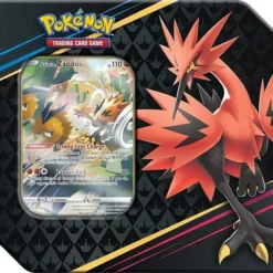 Pokemon Tin Kasse - 2023 Wave 1 Winter (USA Version): Galarian Zapdos - Crown Zenith Collector's Tin Box (5 Boosters)[Pokemon Tin-Kasse POK85194/POK851940] [0820650851940]