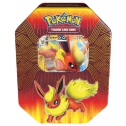Pokemon Tin Kasse - 2019 Wave 1 Spring/Reprint: Flareon GX - Elemental Power Collector's Tin Box (Eeveelution) *Udsalg*[Pokemon Tin Kasse POK80527] [0820650805271 0820650806490]