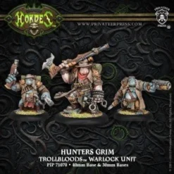 Trollbloods: Hunters Grim - Epic Warlock Unit (1 Grim, 1 Muggs & 1 Krump) - PIP+71070[Metal Figur] [875582011757]