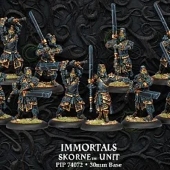 Skorne: Immortals - Unit (1 Leader & 9 Grunts) - PIP-74072[Metal Box Set] [875582012022]