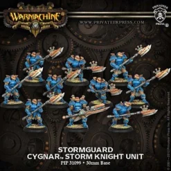 Cygnar: Stormguard - Storm Knight Unit (1 Leader & 9 Grunts) - PIP-31099[Plastic Box Set] [875582011719]