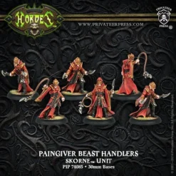 Skorne: Paingiver Beast Handlers - Unit (1 Leader & 5 Grunts) - PIP-74085[Metal Box Set] [875582014581]