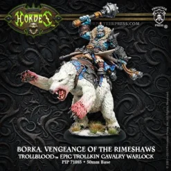 Trollbloods: Borka, Vengeance Of The Rimeshaws - Epic Cavalry Warlock (1) - PIP-71085[Resin & Metal Box Set] [875582013614]