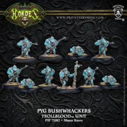 Trollbloods: Pyg Bushwackers - Unit (1 Leader & 9 Grunts) - PIP-71082[Metal Box Set] [875582012952]
