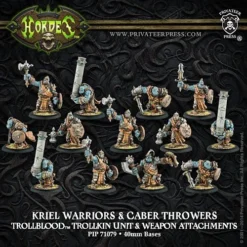 Trollbloods: Kriel Warriors - Trollkin Unit (1 Leader, 9 Grunts & 3 Attachments) - PIP-71079[Plastic Box Set] [875582012624]