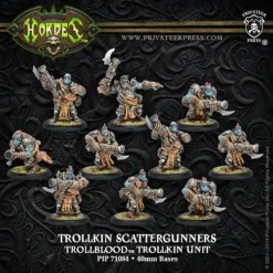 Trollbloods: Scattergunners - Trollkin Unit (1 Leader & 9 Grunts) - PIP-71084[Plastic Box Set] [875582013508]