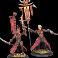Skorne: Venator Reiver Officer & Standard - Unit Attachment (1 Officer & 1 Standard Bearer) - PIP+74049[Metal Blister] [875582008863]